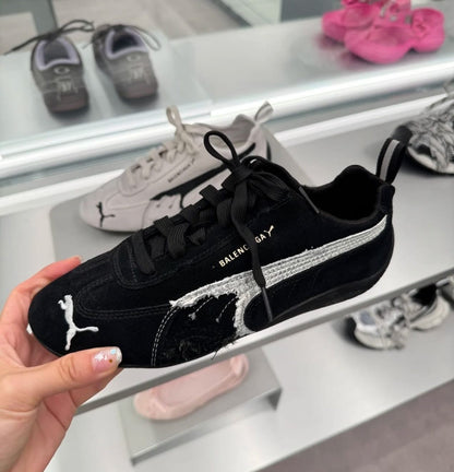 PMA X BALGA. Speedcat Suede Distressed Black