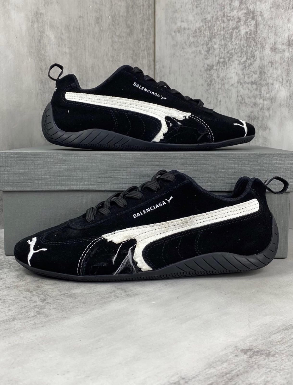 PMA X BALGA. Speedcat Suede Distressed Black