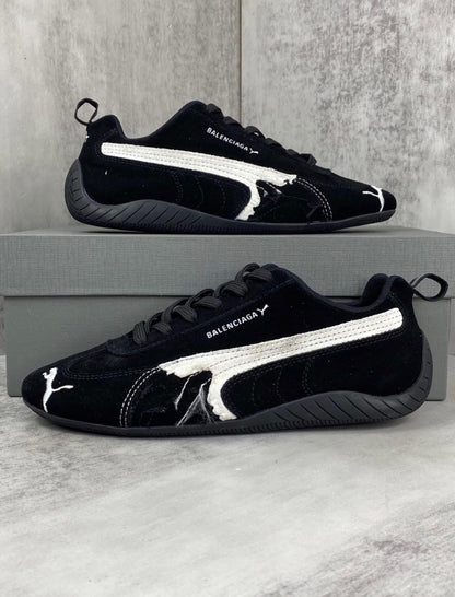 PMA X BALGA. Speedcat Suede Distressed Black