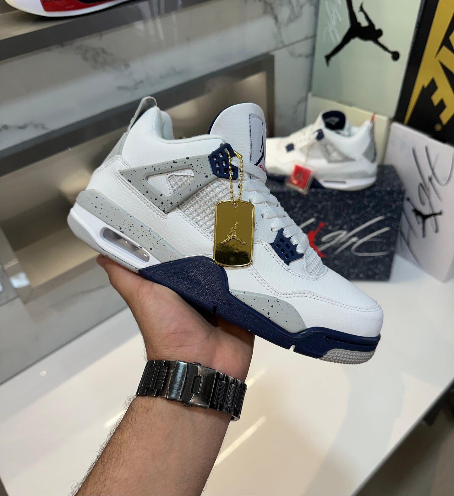 JRD. Retro 4 Midnight Navy Semi UA