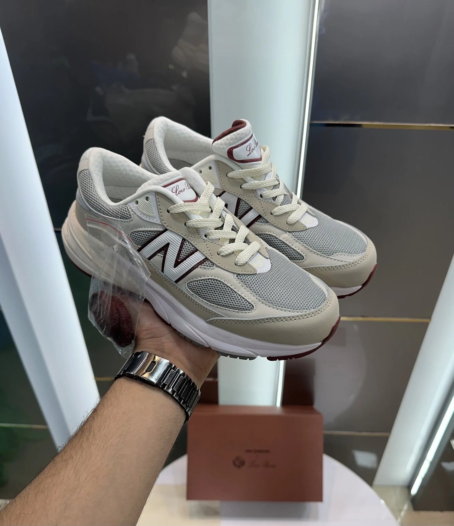 NB. 990. Beige Loro Piana Edition Shoe