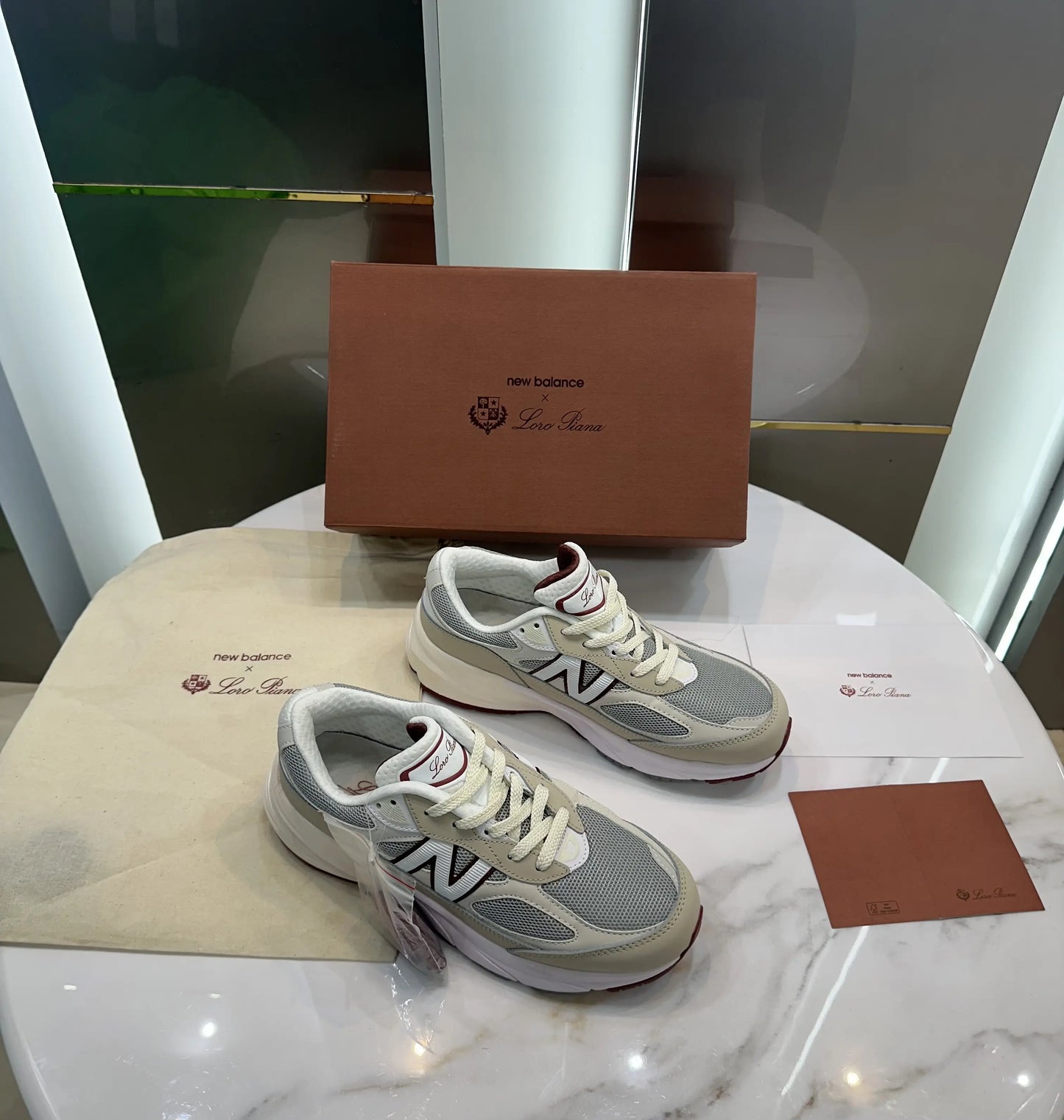 NB. 990. Beige Loro Piana Edition Shoe
