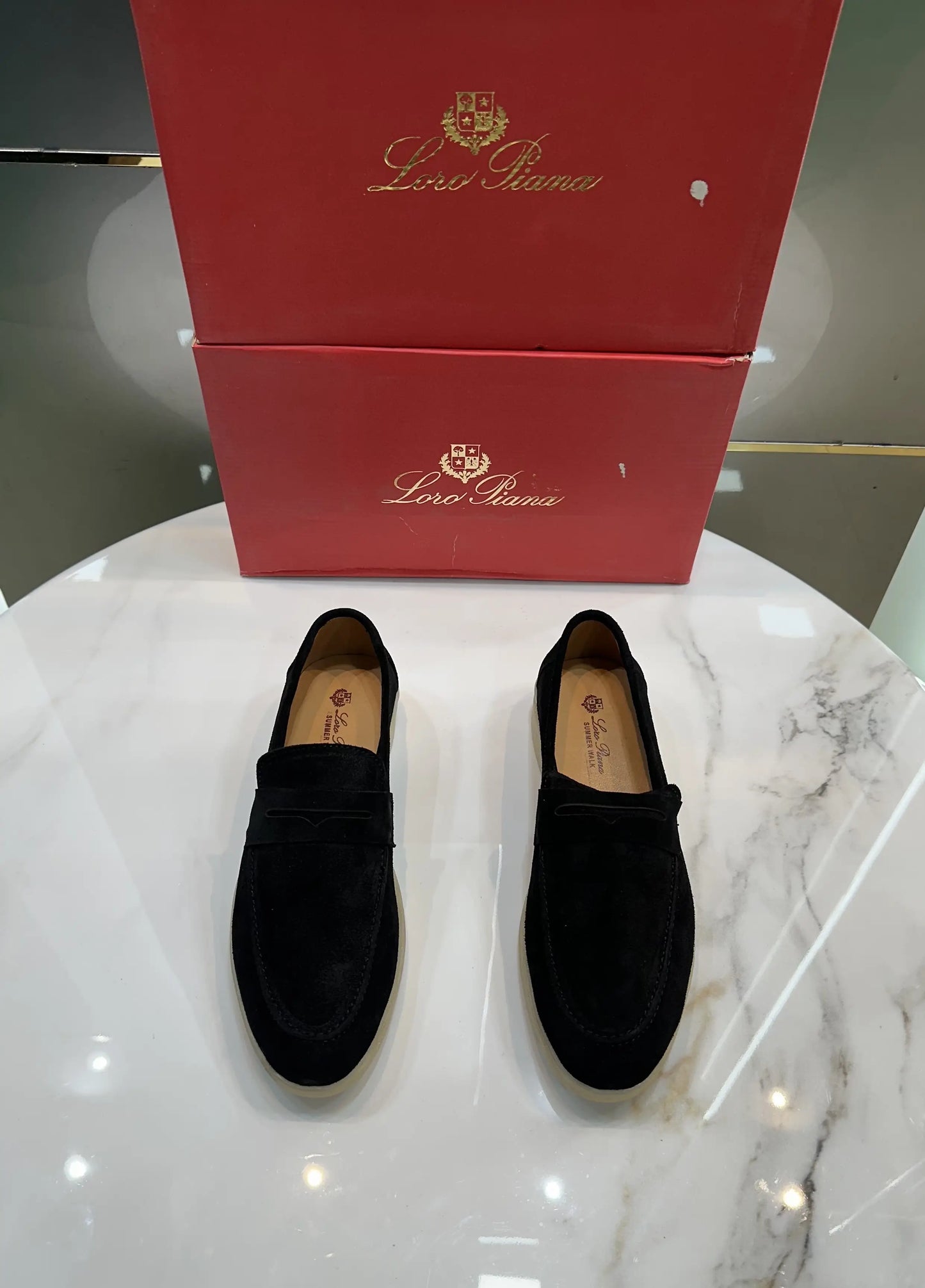 LP. Black Suede Leather Premium Formal Shoes