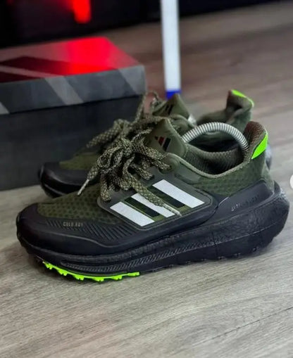 ADI. Ultra Boost Cold Rdy Olive Green Running Shoes