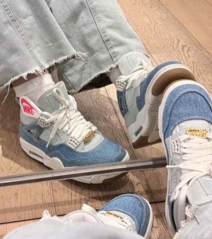 NK. Air Jordan Retro 4 Tex Denim