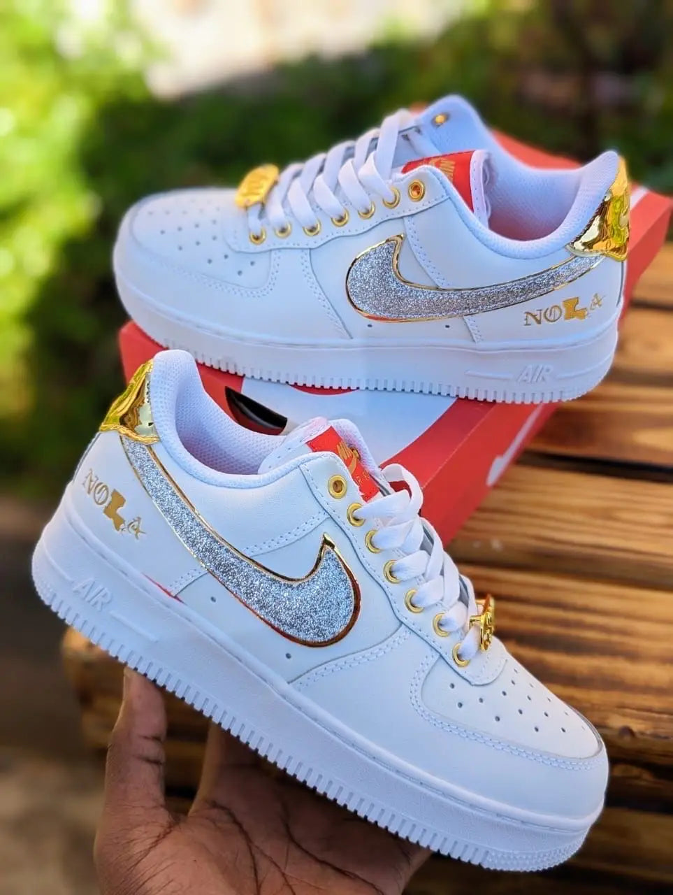 NK. Airforce 1 Low Nola Edition Sneakers
