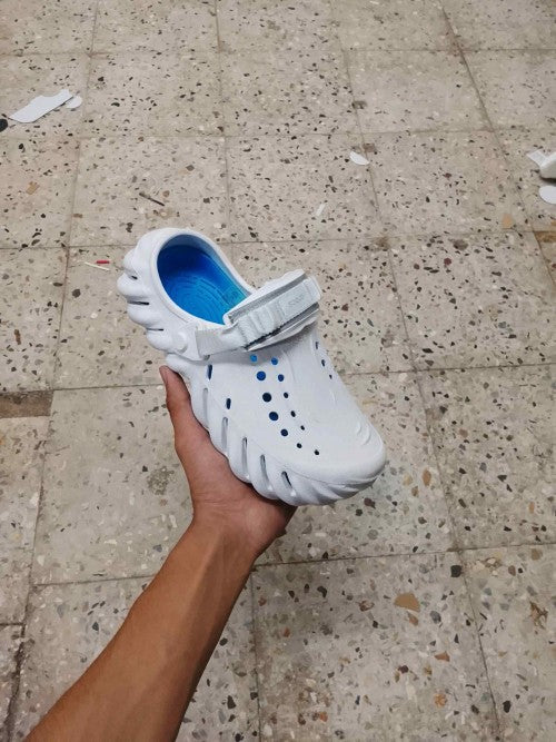 Crocs Echo Clogs ( White Blue )