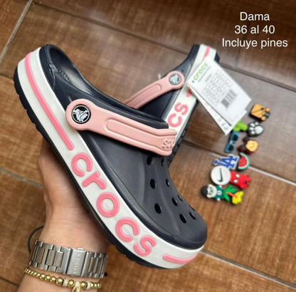 Crocs Classic Bayaband Clog Blackpepper ( Women )