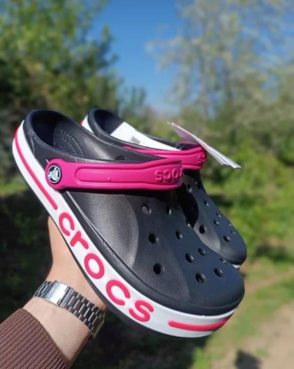 Crocs Bayaband Clog Black & Candy Pink